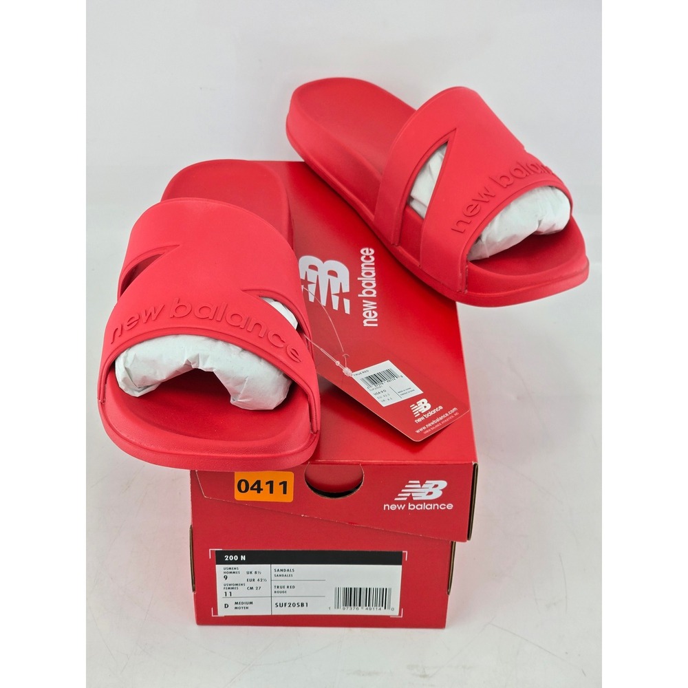 New Balance 200 N Slide Sandals Mens 9 Womens 11 Red SUF20SB1 -New‎